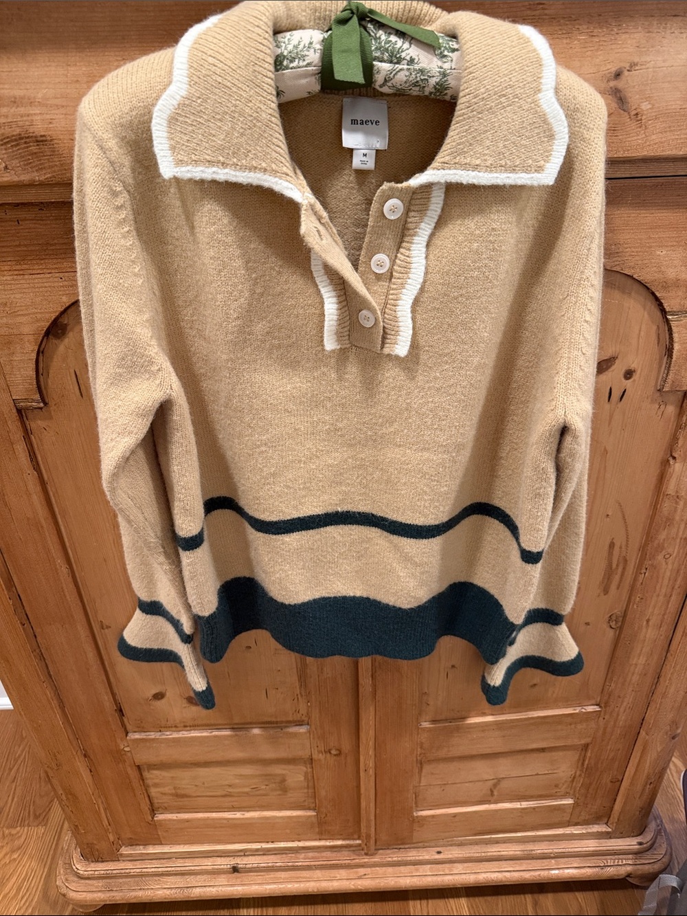 Maeve Scallop Collared Sweate - Picture 2 of 2